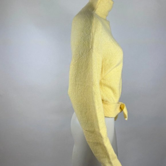 Wilfred Lorin‎ Sweater Women XS Long Sleeve Stretch Alpaca Wool Turtleneck Tie - Picture 5 of 13